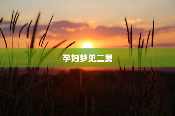 孕妇梦见二舅