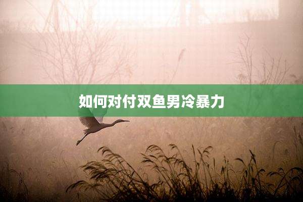 如何对付双鱼男冷暴力