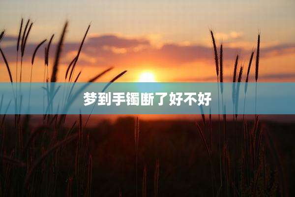 梦到手镯断了好不好