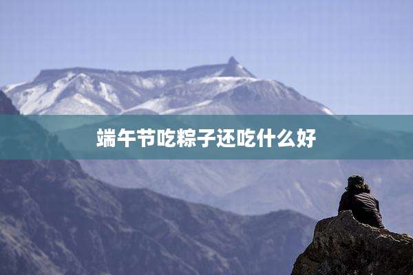 端午节吃粽子还吃什么好