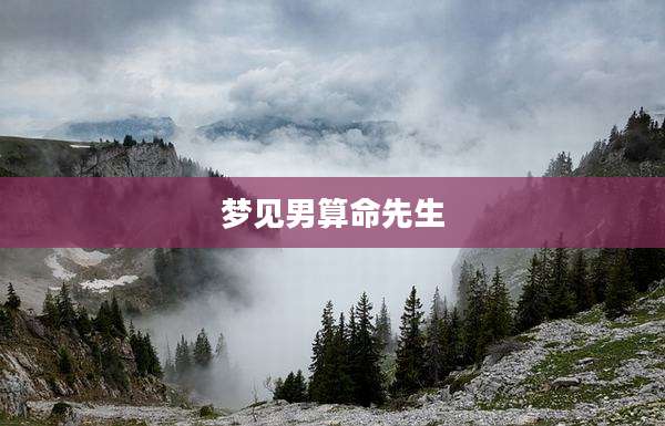 梦见男算命先生