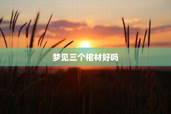 梦见三个棺材好吗