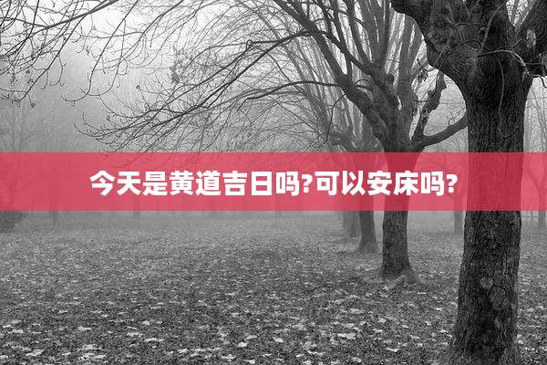 今天是黄道吉日吗?可以安床吗?