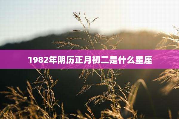 1982年阴历正月初二是什么星座