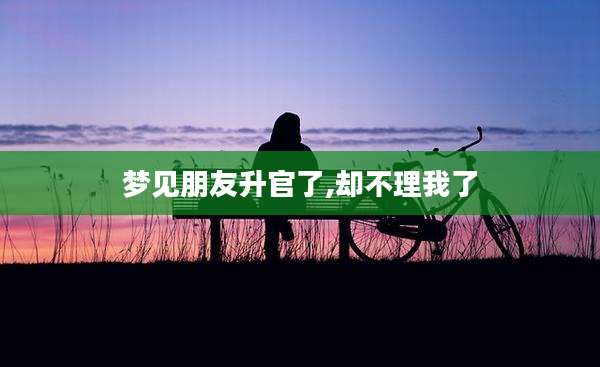 梦见朋友升官了,却不理我了