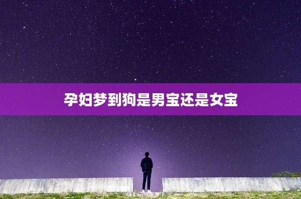 孕妇梦到狗是男宝还是女宝