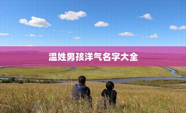 温姓男孩洋气名字大全