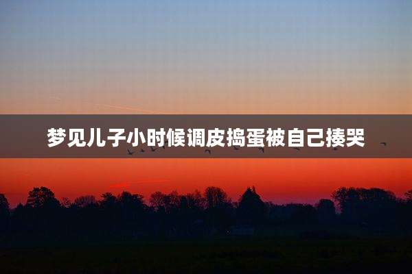 梦见儿子小时候调皮捣蛋被自己揍哭