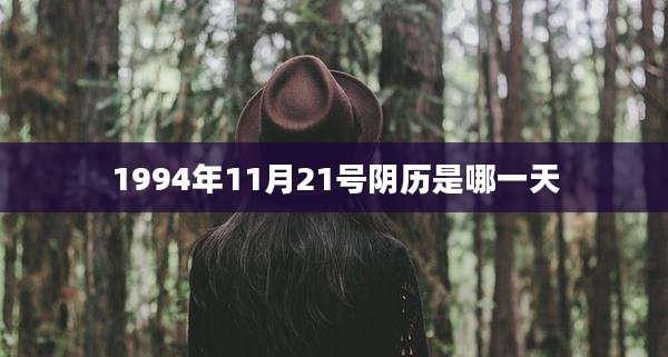 1994年11月21号阴历是哪一天