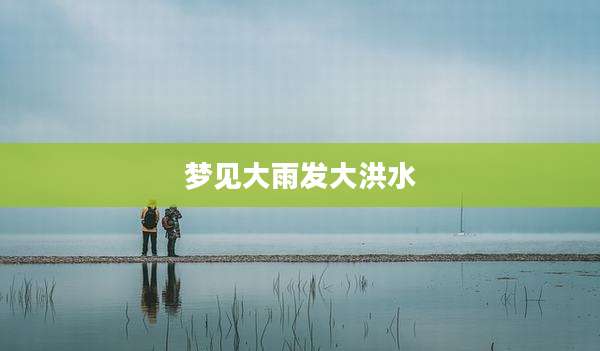 梦见大雨发大洪水