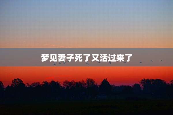 梦见妻子死了又活过来了