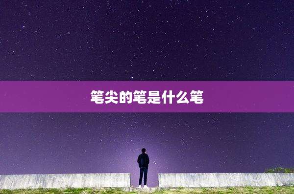 笔尖的笔是什么笔