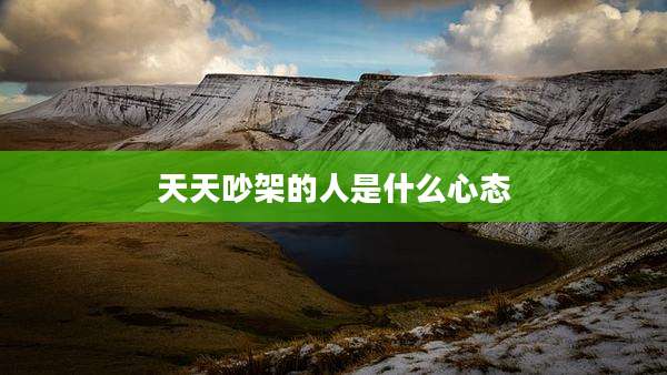 天天吵架的人是什么心态