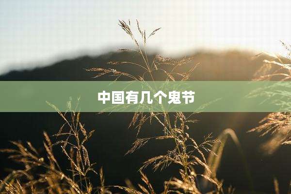中国有几个鬼节