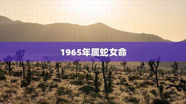 1965年属蛇女命