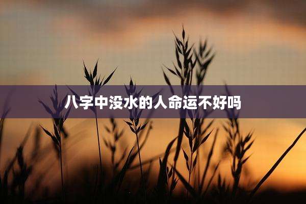 八字中没水的人命运不好吗