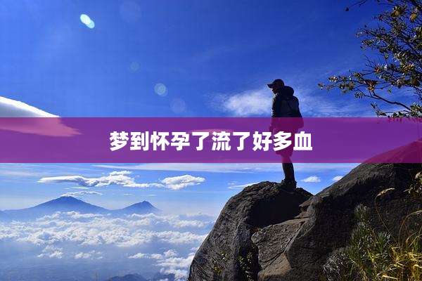 梦到怀孕了流了好多血
