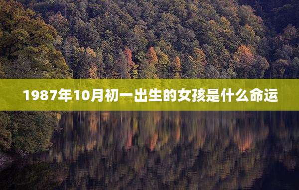 1987年10月初一出生的女孩是什么命运