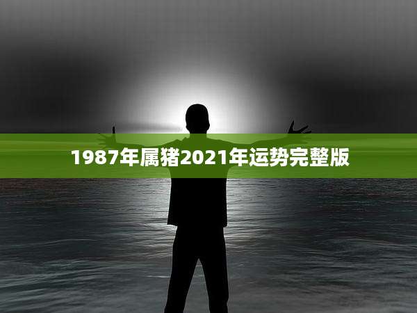 1987年属猪2021年运势完整版