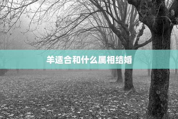 羊适合和什么属相结婚
