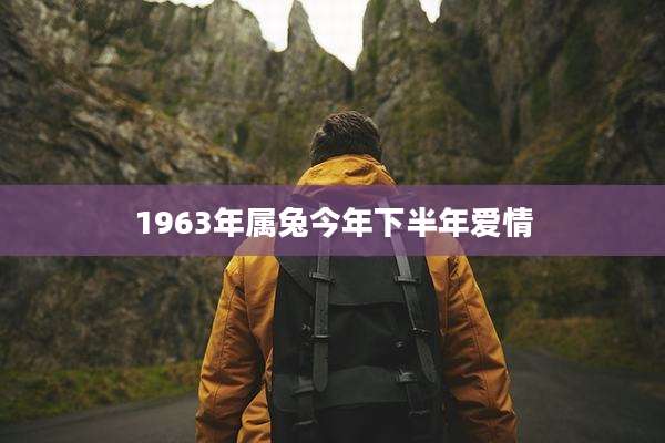 1963年属兔今年下半年爱情