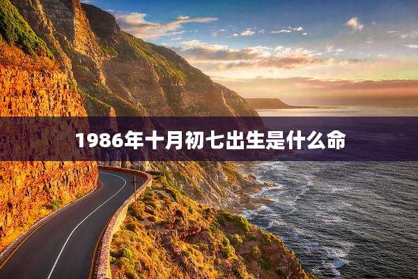 1986年十月初七出生是什么命