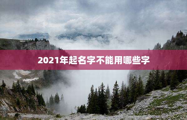 2021年起名字不能用哪些字