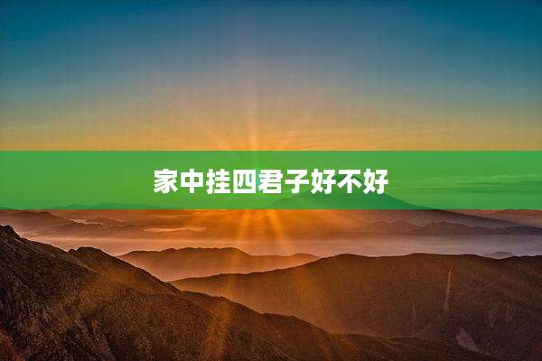 家中挂四君子好不好