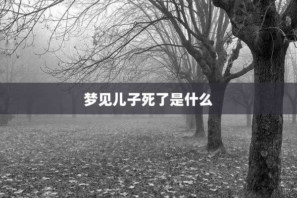 梦见儿子死了是什么