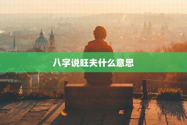 八字说旺夫什么意思
