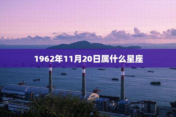 1962年11月20日属什么星座