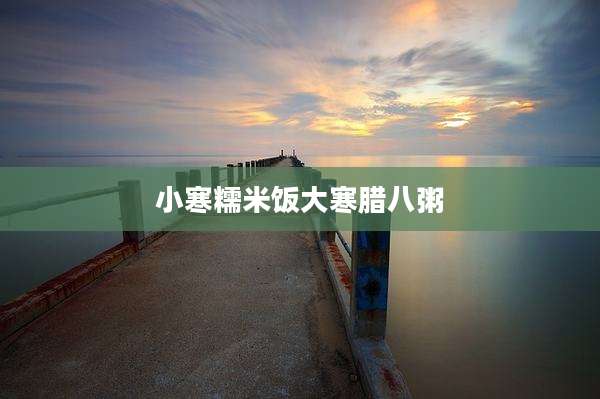 小寒糯米饭大寒腊八粥