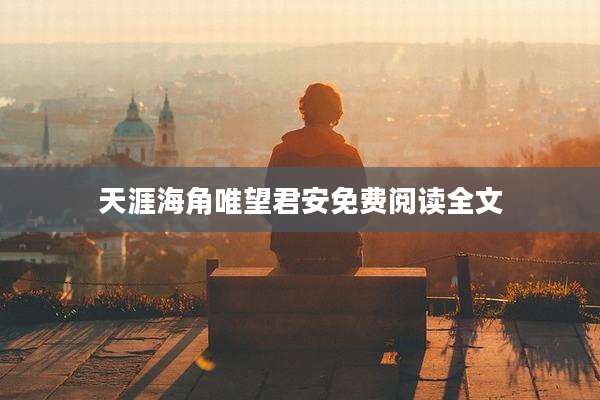 天涯海角唯望君安免费阅读全文