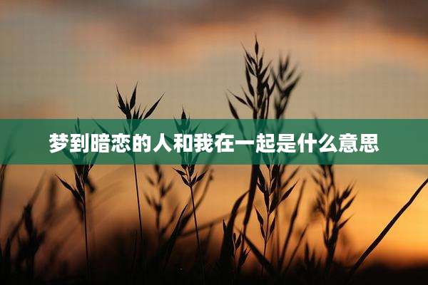 梦到暗恋的人和我在一起是什么意思
