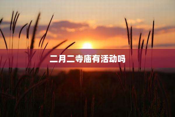 二月二寺庙有活动吗