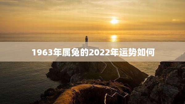1963年属兔的2022年运势如何