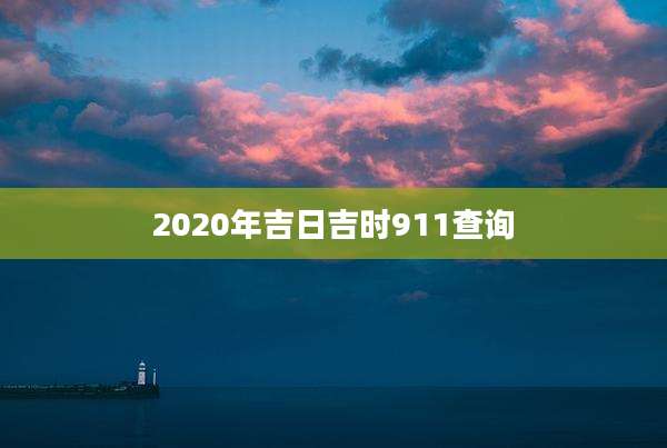 2020年吉日吉时911查询