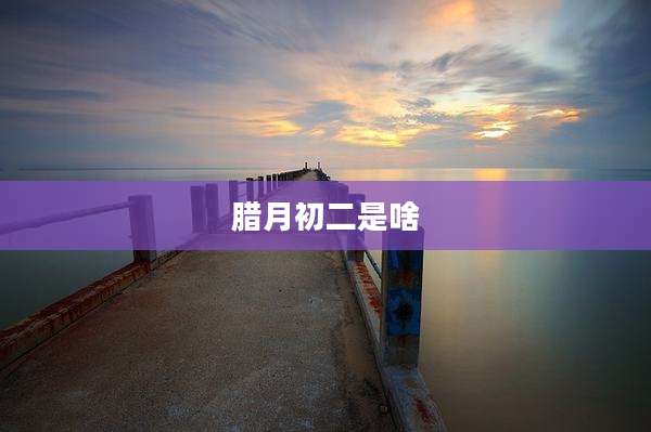 腊月初二是啥