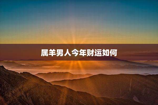 属羊男人今年财运如何