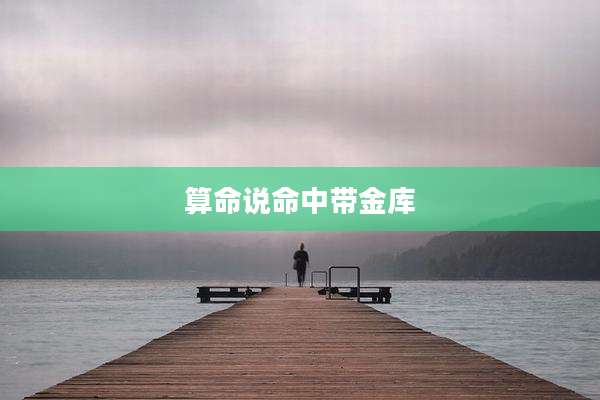 算命说命中带金库