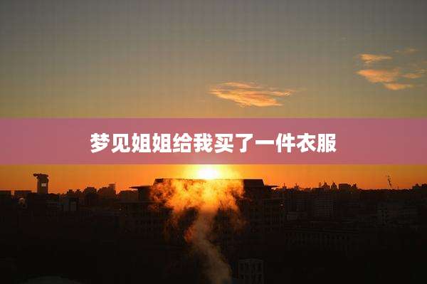 梦见姐姐给我买了一件衣服