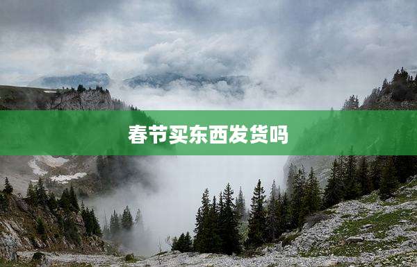 春节买东西发货吗