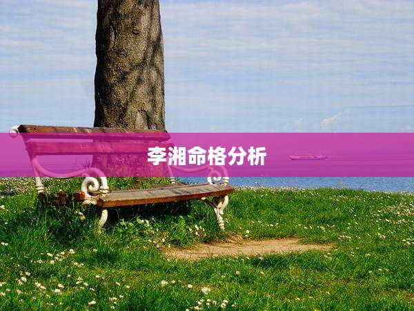 李湘命格分析