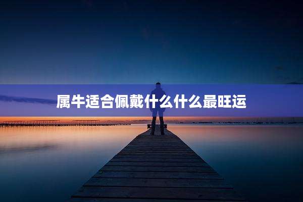 属牛适合佩戴什么什么最旺运