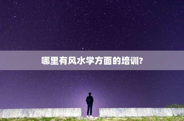 哪里有风水学方面的培训?