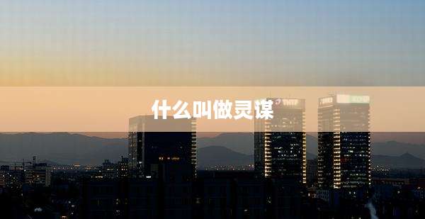 什么叫做灵谋