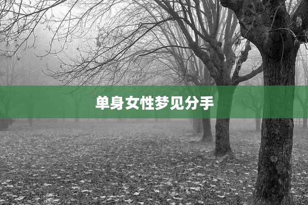 单身女性梦见分手