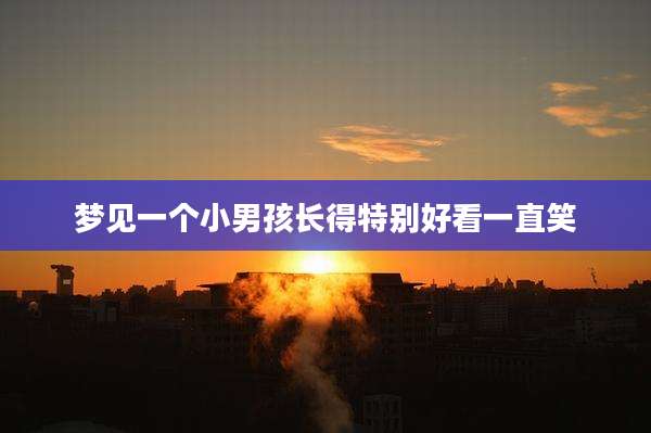 梦见一个小男孩长得特别好看一直笑