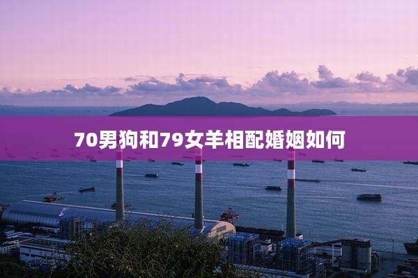 70男狗和79女羊相配婚姻如何