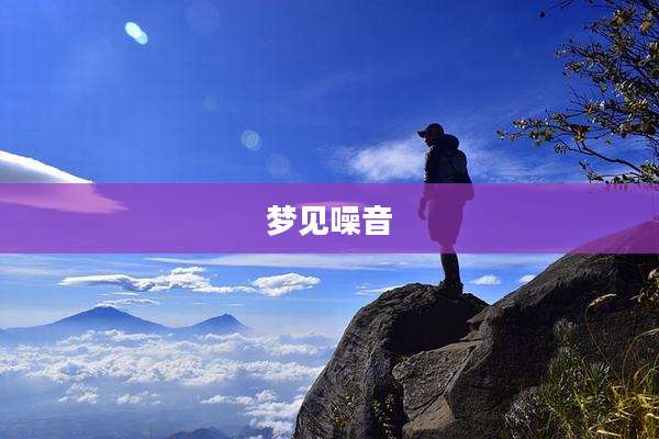 梦见噪音